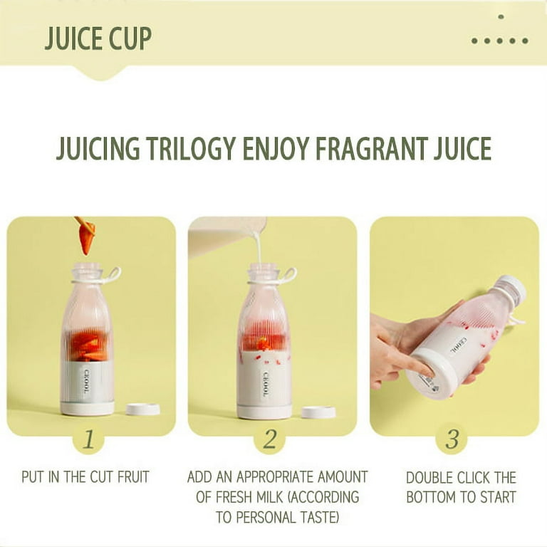 300ml Mini Juicer Portable Wireless USB Rechargeable 1200mAh Juice