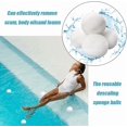 thumbnail image 4 of 4Pcs Reusable Scum Eliminating Sponge Balls, White Hot Tub Scum Eliminating Ball, Washable Floating Oil Absorbing Sponge Ball, Scum Balls for Hot Tub and Pool Maintenance, 4 of 5