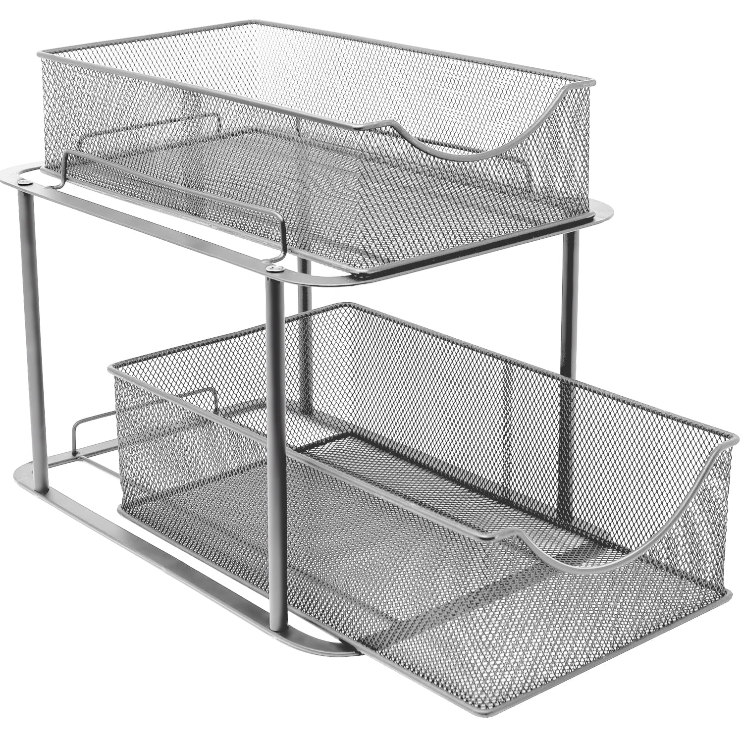 Sorbus 2-Tier Organizer Baskets with Mesh Sliding Drawers