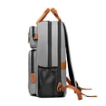thumbnail image 4 of Graflsoa Vintage Style Expandable Laptop Backpack for Men - Water-Resistant, Durable, and Versatile with Multiple Compartments, Adjustable Straps, and Luggage Strap, Ideal for Work, Travel, and Daily, 4 of 7