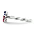 thumbnail image 3 of Sterling Silver Stackable Expressions Cr Ruby & Cr Sapphire Butterfly Ring - Size 10, 3 of 3