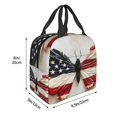 thumbnail image 3 of Honeii American Flag Butterfly Wall Print Lunch Bag Women, Lunch Box Lunch Bag for Women Adult Men, Small Leakproof Cute Lunch Tote Large Capacity Reusable, 3 of 8