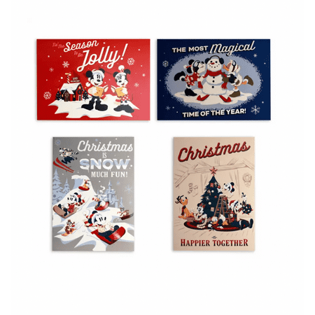 Disney Walt's Holiday Lodge Mickey and Friends Holiday Greeting Cards New w Box