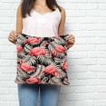 thumbnail image 3 of Throw Pillow Covers 18x18 Inch, Red Flamingo Decorative Pillow Cases for Couch Sofa Bed, Summer Tropical Plants Leaves Botanical Black Cotton Linen Square Home Decor Pillowcases with Hidden Zipper, 3 of 7