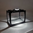 thumbnail image 1 of Pecera pequeña, pequeña, creativa, ecológica, de escritorio, micropaisaje, cubo, pecera, mini acuario de peces tropicales con luces LED, 1 of 6