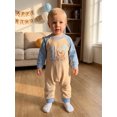 thumbnail image 4 of RUINIXCW Baby Boys First Birthday Romper Adorable Long Sleeve Round Neck Jumpsuit, 4 of 7