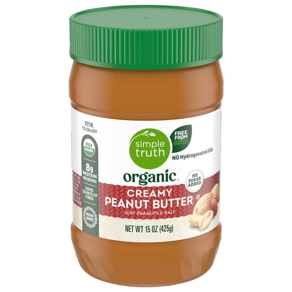 Simple Truth Organic No Stir Creamy Peanut Butter - 16 oz - Walmart.com