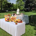 thumbnail image 4 of Tablecloth under $5! CQCYD Rectangle Tablecloth, Polyester Wrinkle Free Stretch Table Skirt for Rectangle Tables Pleated Ruffle Table Cover with Skirt for Weddings Birthday Banquet Baby Shower, 4 of 6