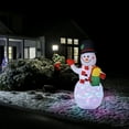 thumbnail image 2 of Costway 5 FT Tall Snowman Inflatable Blow up Inflatable w/Built-in Colorful LED Lights, 2 of 10