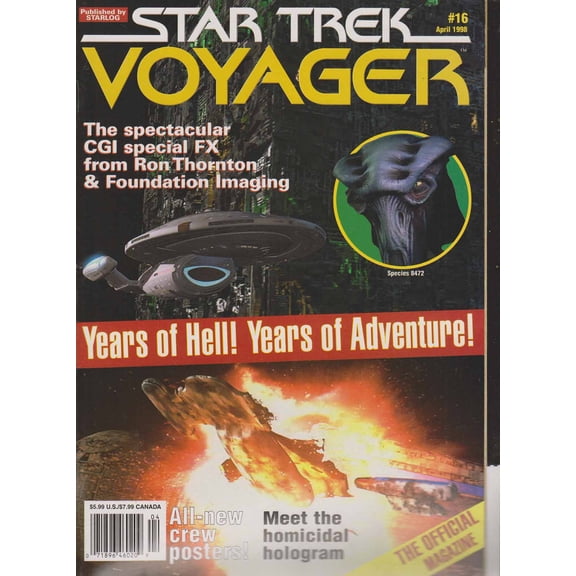 Official Star Trek: Voyager Magazine, The #16 VF ; Starlog Comic Book