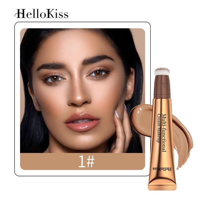15ml 1# Multi-Functional Liquid Blush Stick by Hellokiss - Quick-Dry, Long-Lasting, Skin-Friendly Formula with Pearlescent Shimmer for Natural Highlighting & Contouring, Portable Travel-Size Makeup