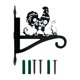 thumbnail image 1 of Percha de metal para pared con tornillos, diseño de animales, ideal para patio y porche. Gallo, 1 of 9