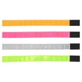 thumbnail image 1 of 4 brazaletes reflectantes de seguridad para ciclismo, correr y caminar de noche. Pulseras de PVC de alta visibilidad con cinta adhesiva y tiras cortables para las piernas de la bicicleta., 1 of 5