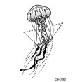 thumbnail image 1 of Pegatina de tatuaje con diseño de medusas oceánicas, resistente al agua, de larga duración, semipermanente, para mujer, tatuaje de hierbas para clavícula y muñeca, 1 of 4