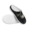 thumbnail image 3 of KLL Gold Pattern Skull Pattern Adult Unisex Cozy Slippers,Fuzzy Slip-on Slippers TPR Sole Slippers Comfort Plush Home Footwear for Indoor & Outdoor-39/40, 3 of 7