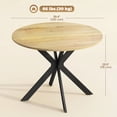 thumbnail image 3 of HOMCOM 39" Round Kitchen Table, Dining Table for Small Spaces, Steel Leg, 3 of 10