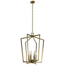 43495NBR Kichler Lighting Abbotswell - 6 Light Large Foyer Pendant - with Traditional inspirations - 32.25 inches tall by 24.75 inches wide-Natural