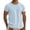 Blue, variant on FINALGANG Mens Contrast Trim Short Sleeve TShirt Crew Neck Slim Fit Casual Tee For Summer Beach Daily Streetwear Gray M