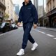 thumbnail image 1 of Ceisia Men's Loose Fit Hooded Sweatshirt & Jogger Pants Set | Casual Warm Two-Piece Tracksuit Gifts, 1 of 5