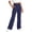 Navy, variant on Einccm Girls High-Waist Wide-Leg Yoga Pants - Kids Athletic Flare Trousers with Side Slits and Pockets, Comfy Stretchy Dance Leggings for Big Girls 6-15 Years