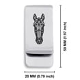 thumbnail image 2 of Stainless Steel Geometric Polygon Horse Animal Classic Slim Money Clip Credit Card Holder, 2 of 2