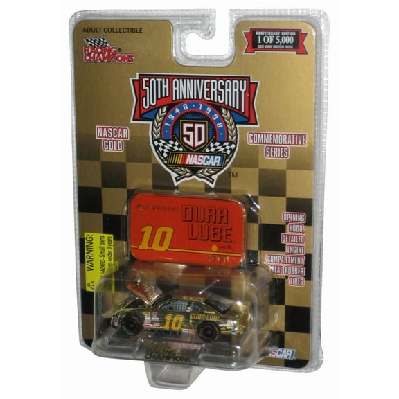 Nascar Racing Champions 50th (1998) Gold Duba Lube Toy Car #10
