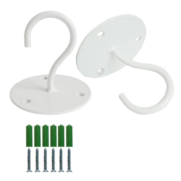 Ganchos de techo para plantas colgantes, soporte de suspensión de montaje en pared resistente para colgar comederos de pájaros, linternas, campanillas de viento, 4 Uds.