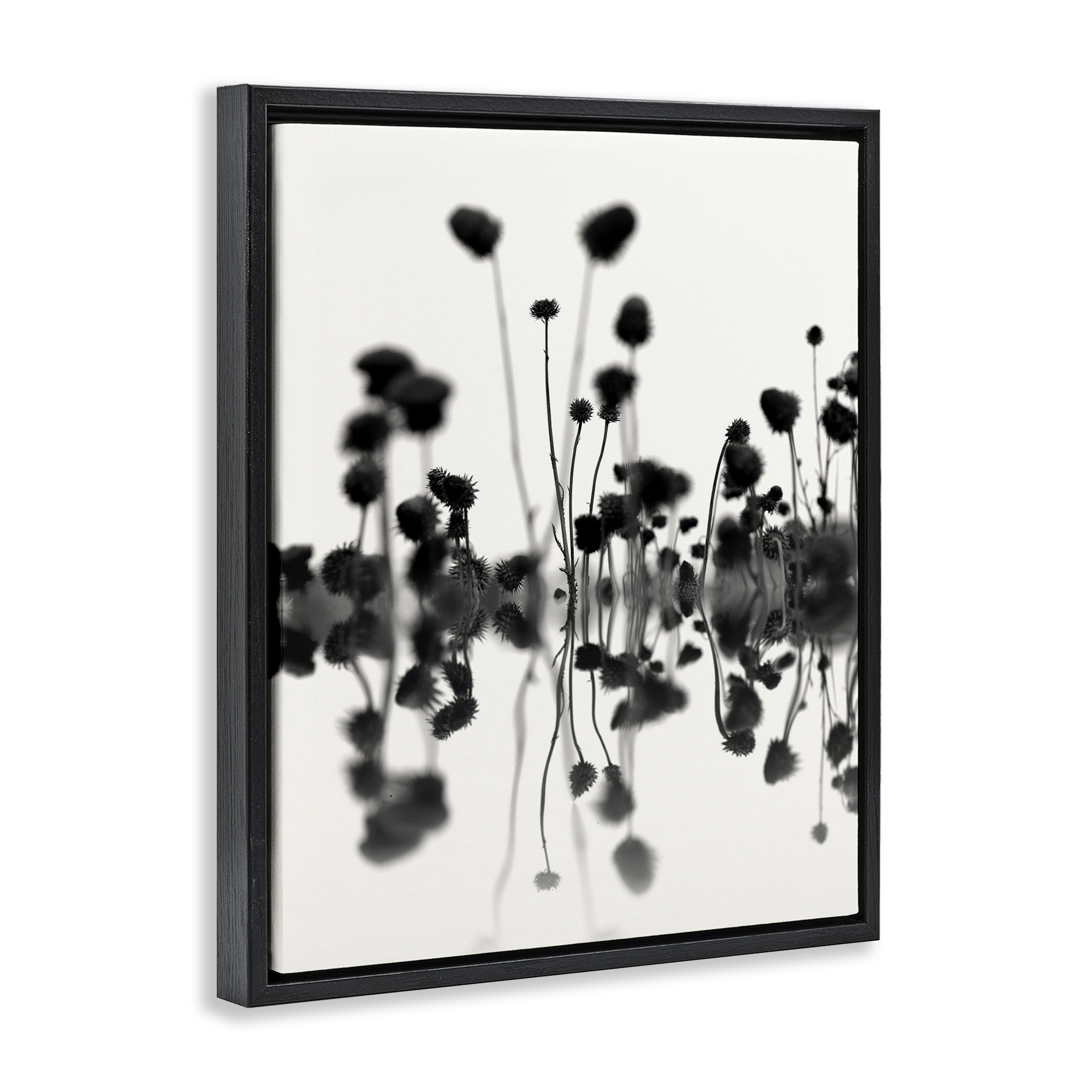 Stupell Industries Abstract Botanical Sprigs Botanical & Floral Painting Black Floater Framed Art Print Wall Art, 25 x 31