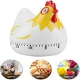 thumbnail image 6 of Clearance NANDIYNZHI Cartoon Hen Countdown Timer * 1 Kitchen Chicken Pattern Baking Timer Chicken Pattern Countdown Kitchen Timer Reminder For Cooking Baking(White) Alarm Clock White, 6 of 6