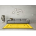 thumbnail image 3 of Ahgly Company Indoor Rectangle Solid Yellow Modern Area Rugs, 7' x 10', 3 of 4