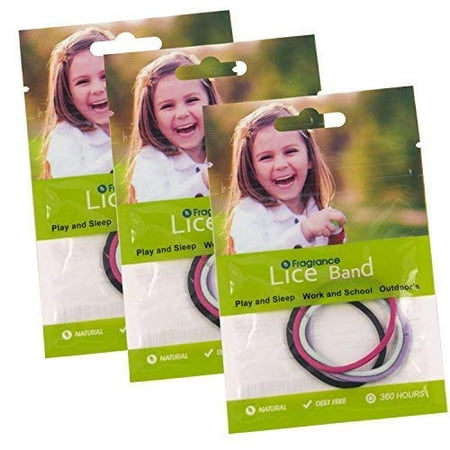 Bearant Elastic Lice Repellent Hair Bands - DEET-free, with Natural Essence Oils, 4 Pieces/Pack (3 Packs,