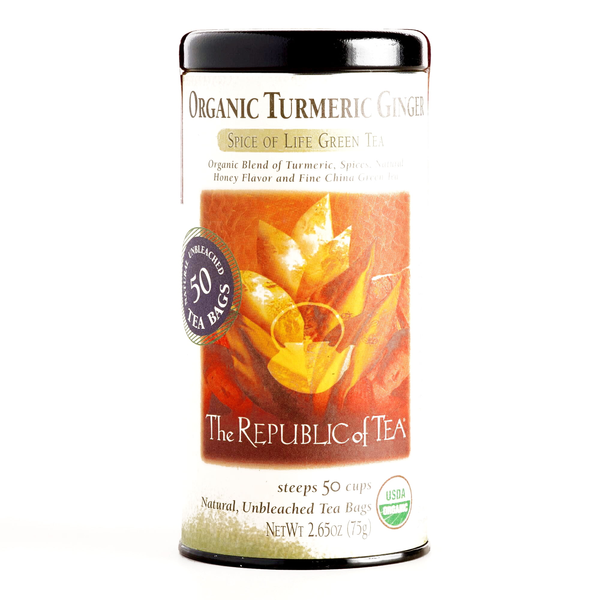 The Republic of Tea Organic Turmeric Ginger Green Tea 2.65 oz each (3