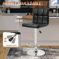 thumbnail image 6 of Raye Faux Leather and Metal Bar Stools - Set of 2, Black, 6 of 16