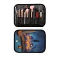 thumbnail image 3 of 3-Piece Travel Toiletry Set with Hanging Bag Cosmetic Pouch & Brush Roll for Travel Gym Camping Halloween Themed Illustration Book, 3 of 9
