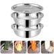 thumbnail image 4 of Rallador de cocina de acero inoxidable para lavado de verduras, colador para lavado de arroz, estilo aleatorio, 3 uds., 4 of 5