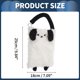 thumbnail image 4 of Soporte para Pañuelos de Coche Unique Bargains Organizador de Caja de Pañuelos de Coche Peluche de Cachorro 9.84"x7.09"x1.97" Blanco Negro 1 Pc, 4 of 6