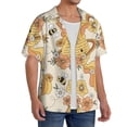 thumbnail image 2 of Uemuo Groovy Floral Pattern Cotton Linen Short Sleeve Shirts,Casual Lightweight Button Down Shirts,Vacation Beach Summer Tops-X-Large, 2 of 7