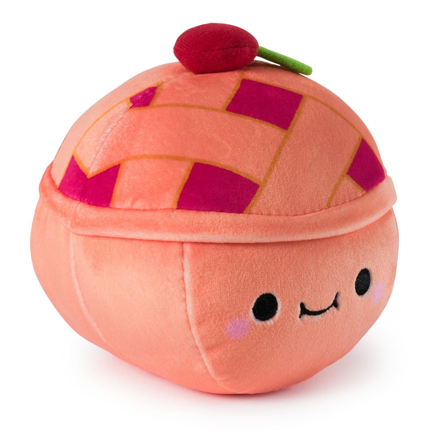 Cheeky Chonks Cheeky Cherry Reversible Plush, Food Plushies, Cherry Pie Plush, Dessert Stuffed Animal Plush Toy for Ages 3 and Up, Red, 4.5”
