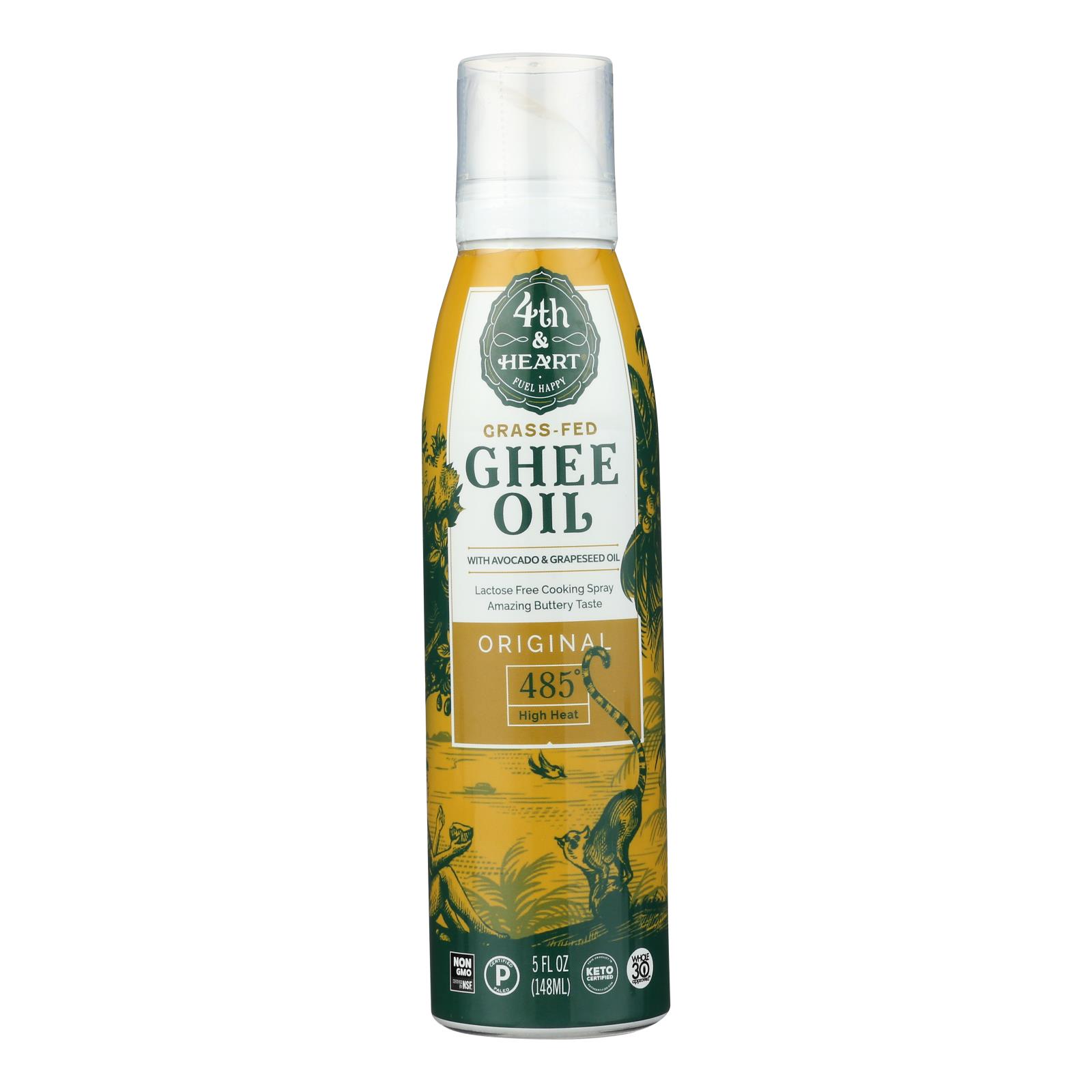 4th & Heart Ghee/oil Original Spray Case of 6 5 OZ