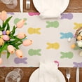 thumbnail image 4 of Easter Table Runner 13 x 72 Inch, Colorful Bunny Decorative Farmhouse Rustic Holiday Spring Table Decoration for Kitchen Dinning, Indoor Outdoor Dinner Party Décor, 4 of 5