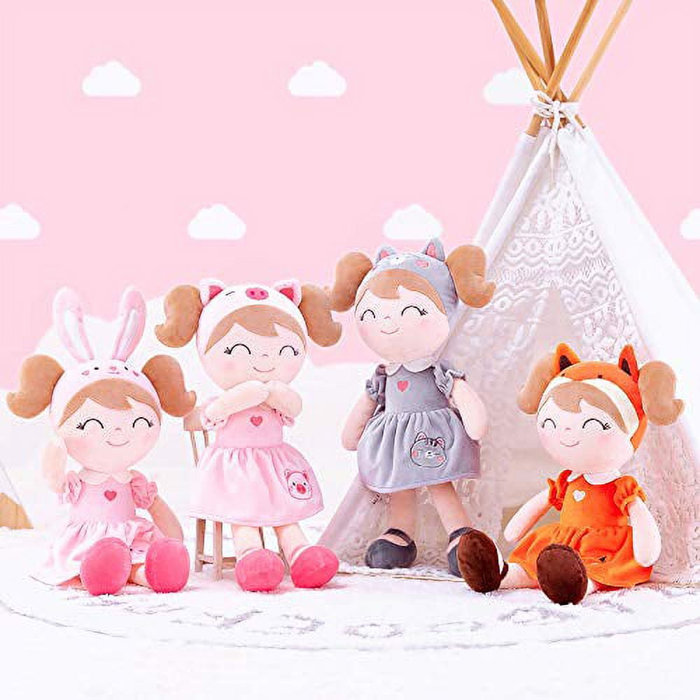 Gloveleya Fox Doll Baby Dolls Girl Gifts Soft Plush Fox Toy 14" with Gift Box