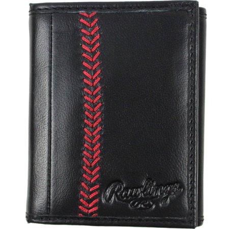 Rawlings Baseball Stitch Leather Trifold Wallet