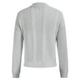 thumbnail image 6 of GK Open Front Loose Outwear Coats Cable Knit Cardigan Sweaters Long Sleeve Beige, 6 of 8