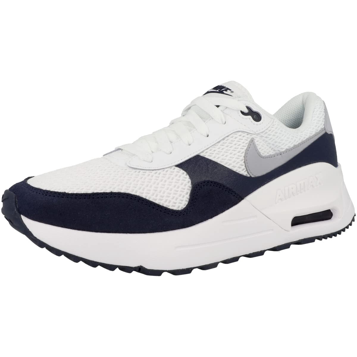 Nike Men's Air Max SYSTM Running Shoes, White/Wolf Grey-Obsidian, 10.5 M US