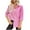 Pink, variant on SnZhen Long Sleeve Tops for Women Women's Fashionable Casual Long Sleeve Striped Shirt Button Lapel Top