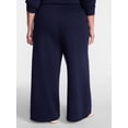 thumbnail image 3 of Terra & Sky Women's Plus Fleece Wide Leg Sweatpants, Sizes 0X-5X, 3 of 5