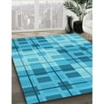 thumbnail image 3 of Ahgly Tapis Rectangulaire Lavable en Machine Intérieur Turquoise Bleu Vif, 2 Pieds x 3 Pieds, 3 of 7