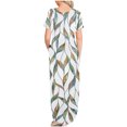thumbnail image 2 of JTZGDY Summer Dresses for Women 2025 Casual Floral Print Short Sleeve Maxi Beach Sundress Loose Fit Crewneck Long T-Shirt Dress with Pockets Travel Vacation Outfits Green#02 M, 2 of 7