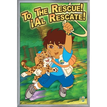 Nickelodeon Go Diego Go - To The Rescue Wall Poster, 22.375" x 34", Framed