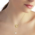 thumbnail image 2 of Galaxy Gold 14K Solid Gold Natural Pearl Drop Pendant Necklace for Women - Yellow Gold Fine Jewelry, 2 of 2